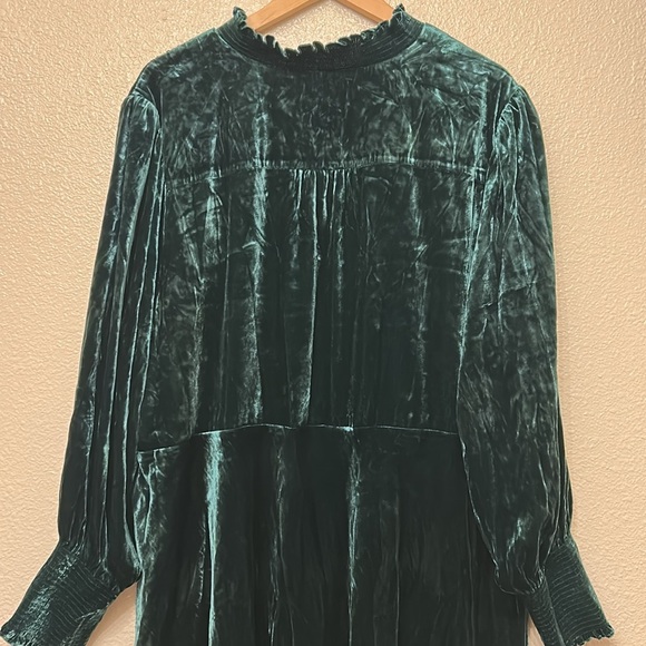 TALBOTS EFFORTLESS VELVET SMOCKED MIDI DRESS SIZE 22W - Picture 8 of 9